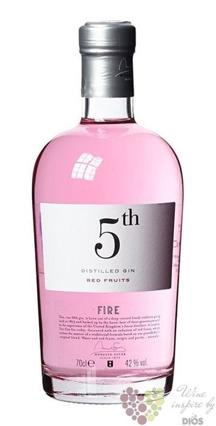 5th  Fire Red fruits  flavored Spanish gin 42% vol.  0.70 l