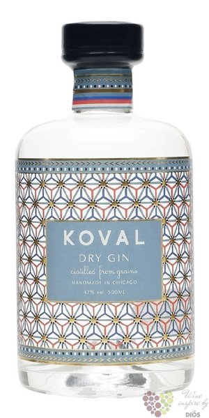 Koval  Dry  Illinois gin 47% vol.  0.50 l