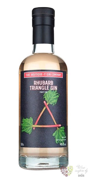 that Boutique-y  Rhubarb Triangle  English gin by Atom brands 46% vol.  0.50 l