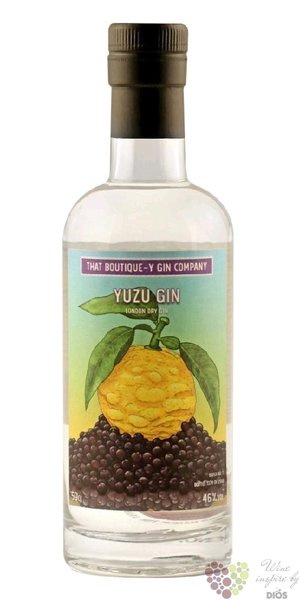 that Boutique-y  Yuzu  English gin by Atom brands 46% vol.  0.70 l