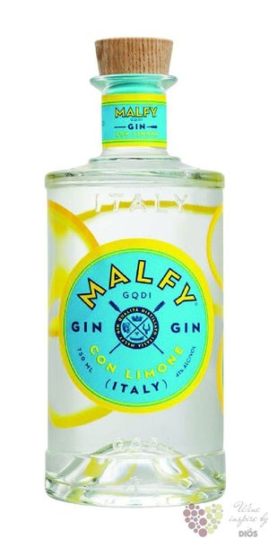 Malfy  con Limone  Italian GQDI infussed gin 41% vol.  0.70 l