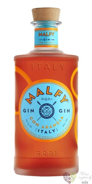 Malfy  con Arancia  Italian GQDI infussed gin 41% vol.  0.70 l