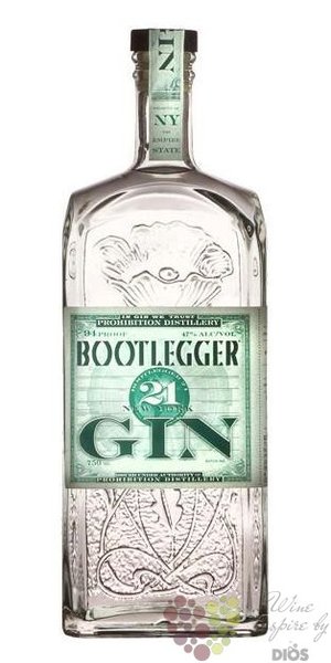 Bootlegger  21 New York  American London dry gin Prohibition Distillery 47% vol.  0.70 l
