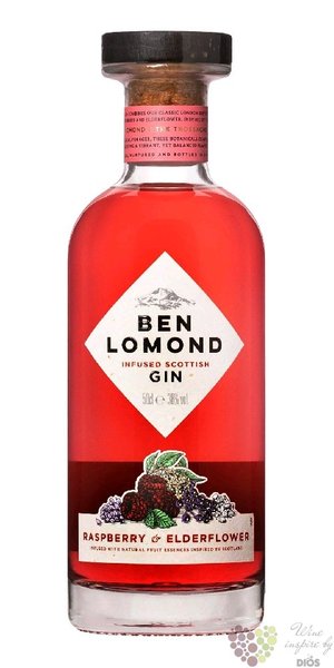 Ben Lomond  Raspberry &amp; Elderflower  infused Scottish gin 38% vol.  0.70 l