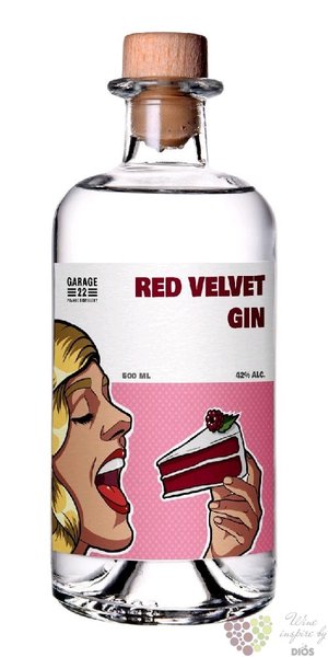 Garage 22  Red velvet Bloncka  craft Bohemian gin 42% vol.  0.50 l