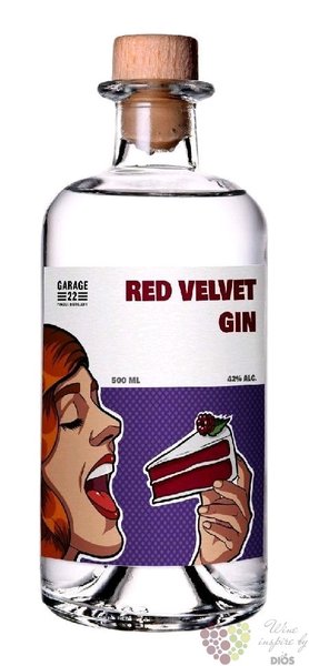 Garage 22  Red velvet Zrzka  craft Bohemian gin 42% vol.  0.50 l