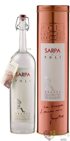 Grappa  Sarpa di Poli  original Italian brandy by Jacopo Poli 40% vol.   0.70l