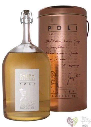 Grappa  Sarpa di Poli barrique  original aged Italian brandy by Jacopo Poli 40% vol.   3.00 l