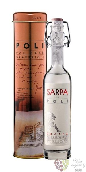 Grappa  Sarpa di Poli  original Italian brandy by Jacopo Poli 40% vol.   0.10l