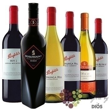 The collection around the world  Australia  box A pack of Australian wines  6x 0.75 l