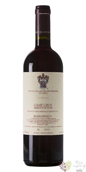 Barbaresco riserva cru  Camp Gros Martinenga  Docg 2017 Cisa Asinari dei Marchesi di Gresy  0.75 l