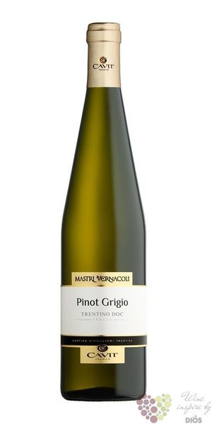 Pinot grigio  Mastri Vernacoli  2017 Trentino Doc Cavit Trento  0.75 l
