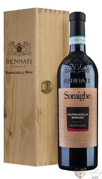 Valpolicella Ripasso Superiore Doc linea Soraighe wood box casa vinicola Bennati  1.50 l