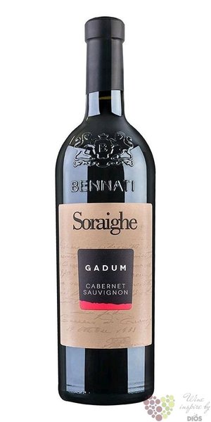 Cabernet Sauvignon Veneto  Gadum   Igt 2016 linea Soraighe casa vinicola Bennati  0.75 l