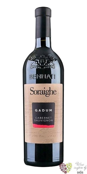 Cabernet Sauvignon Veneto  Gadum   Igt 2018 linea Soraighe casa vinicola Bennati  0.75 l
