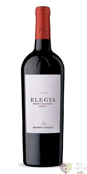 Primitivo di Manduria Riserva  Elegia  Dop 2020 Produttori di Manduria  0.75 l
