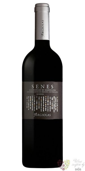Cannonau di Sardegna Reserva  Senes  Doc 2021 cantina Argiolas  0,75 l