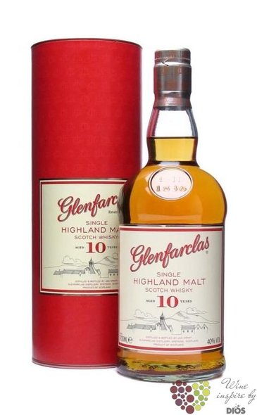 Glenfarclas 10 years old single malt Speyside whisky 40% vol.  0.70 l