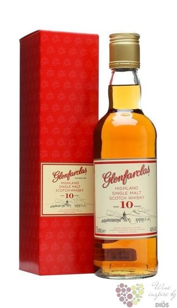 Glenfarclas 10 years old single malt Speyside whisky 40% vol.  0.35 l