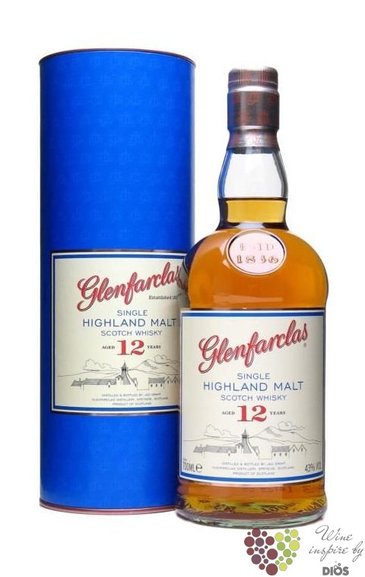 Glenfarclas 12 years old single malt Speyside whisky 43% vol.  1.00 l