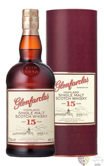 Glenfarclas 15 years old single malt Speyside whisky 46% vol.  0.70 l