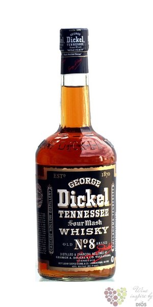 George Dickel no.8 sour mash Tennessee whiskey 45% vol.     1.00 l