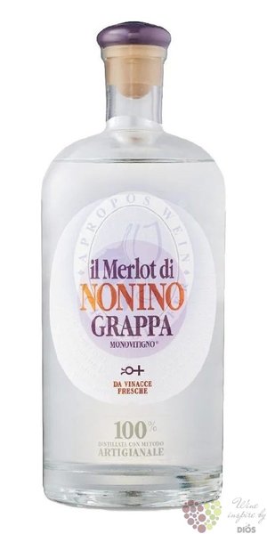 Grappa di Merlot  I vigneti monovitigno  Friuli distilleria Nonino 41% vol. 0.70 l
