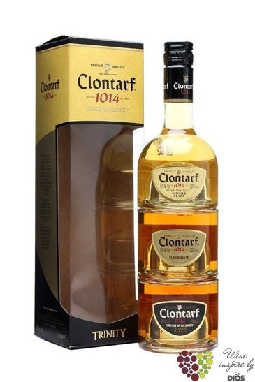 Clontarf 1014  Trinity  set of single malt Irish whiskey 40% vol.  3 x 0.05 l