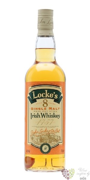 Lockes 8 years old pure pott still single malt Irish whiskey 40% vol.  0.70 l