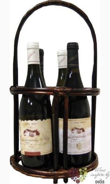 Wicker handbasket ( Proutn kok ) for 4 bottles of 0.75 l