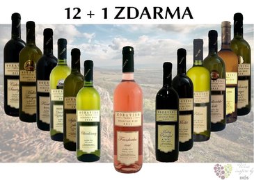Víno z vinařství Moravino 12+1 lahev za jedinou korunu