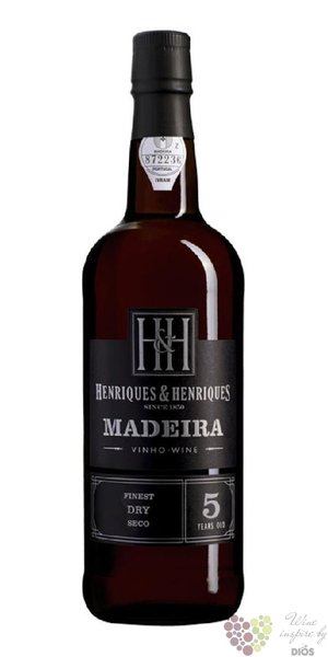 Henriques &amp; Henriques  Finest dry  aged 5 years vinho Madeira Do 19% vol. 0.75 l