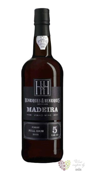 Henriques &amp; Henriques  Full rich  aged 5 years vinho Madeira Do 19% vol.  0.75 l