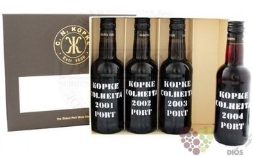 Kopke collection  Colheita  luxury set of Porto Doc  4x0.20 l