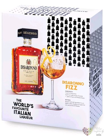 diSaronno  Original  fizz set Italian amaretto by Illva Saronno 28% vol.  0.70 l