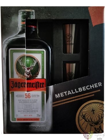 Jagermeister  Original  2steel shots pack original German herbal liqueur 35% vol.  0.70 l