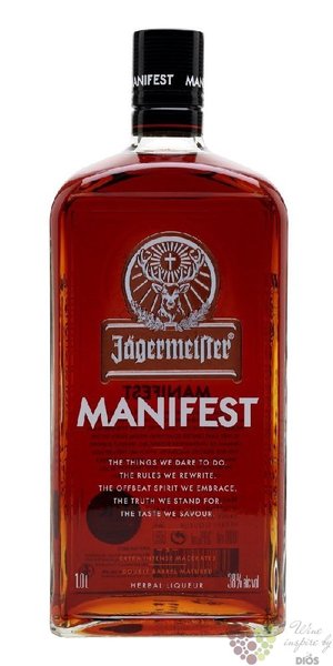 Jagermeister  Manifest  German herbal liqueur 38% vol.  1.00 l