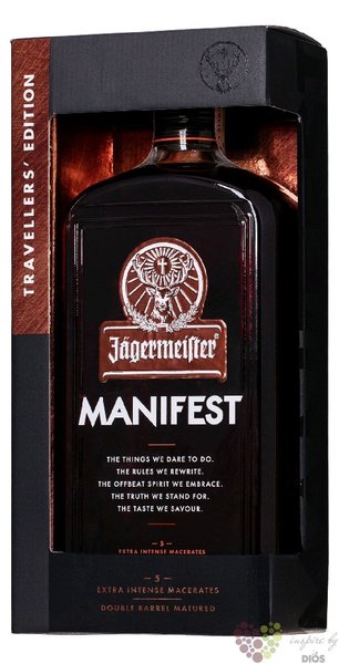 Jagermeister  Manifest  gift box German herbal liqueur 38% vol.  1.00 l