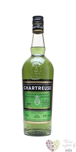 Chartreuse  Verte - green  original French herbal liqueur 55% vol.  0.70 l