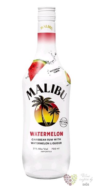 Malibu  Wattermelon  flavored Caribbean rum 21% vol.  0.70 l
