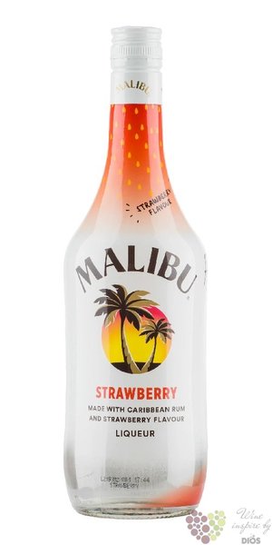 Malibu  Strawberry  flavored Caribbean rum 21% vol.  0.70 l