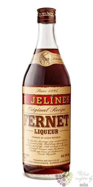 Fernet herbal liqueur Rudolf Jelnek 38% vol.  0.70 l