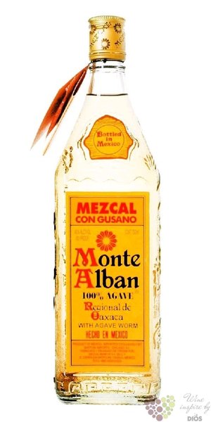 Monte Alban Mexican mezcal con gusano 40% vol.  0.70 l