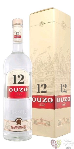 Ouzo 12  Original  gift box original Greek anise liqueur 40% vol.  1.00 l