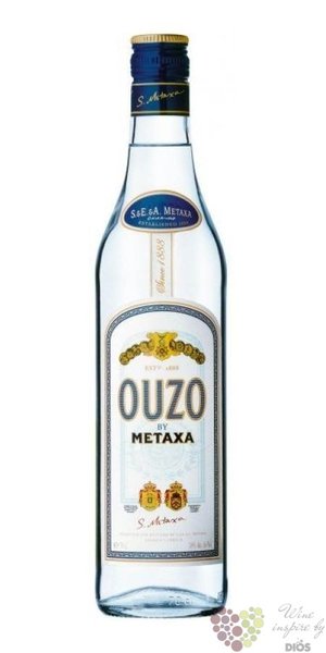 Ouzo original Greek anise liqueur by Metaxa 38% vol.  0.70 l
