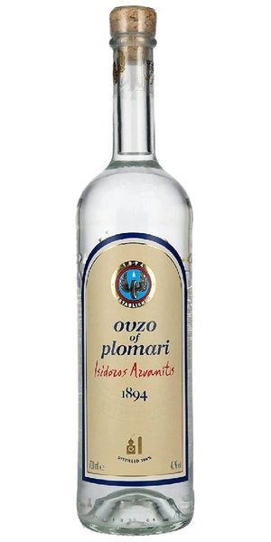 Isidoros Azvanitis Greek anise ouzo of Plomari  40% vol.  0.70 l