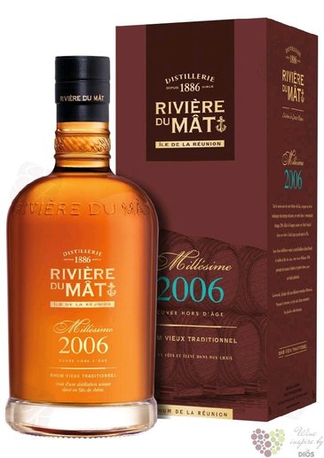 Riviere du Mat  Millesimme  2006 aged Reunion rum 43% vol.  0.70 l