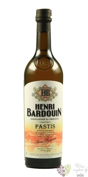 Henri Bardouin original French anise aperitif pastis de Provence 45% vol.    0.70 l