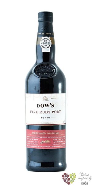 Dows port wine  Fine Ruby  Porto Doc by Symington Family 20% vol.    0.75 l