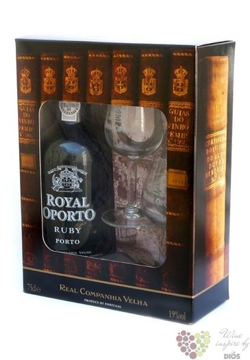 Royal Oporto  Ruby  2 glass gift pack Porto D by Real Compania Velha 19% vol.0.75 l
